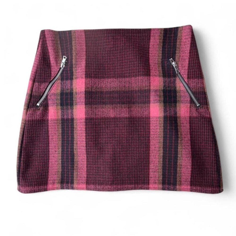 Gap Plaid Wool Mini Skirt